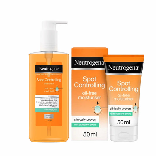 30% OFF Neutrogena Oil Free Spot Controlling Wash 200 ml + Neutrogena Visibly Clear Spot Proofing Oil-Free Moisturizer 50ml - Medaid