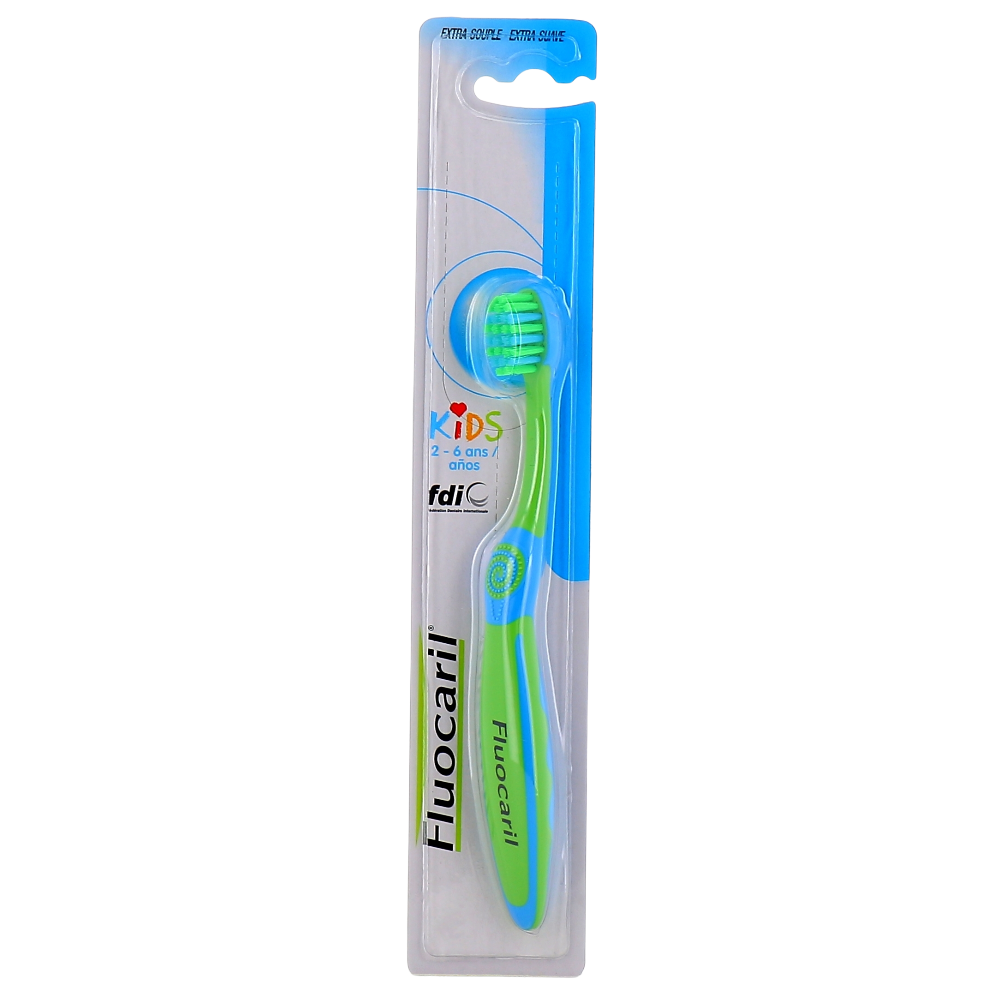 Fluocaril-kids Toothbrush 2-6 Years - Green & Blue - Medaid