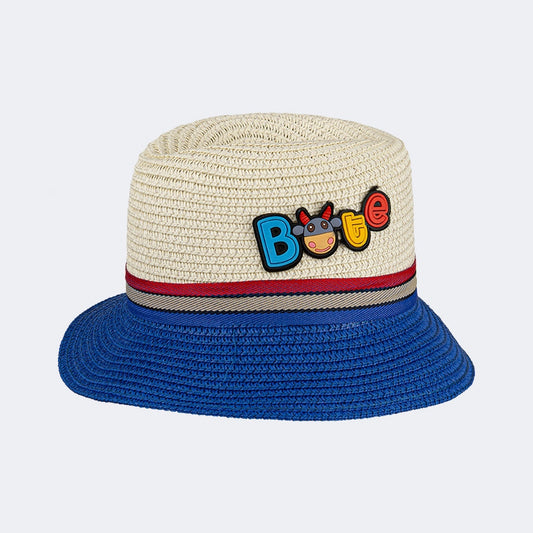 Oil And Gaz Stylish Kids-Boys Beach  Buntal Hat Beige - Medaid International