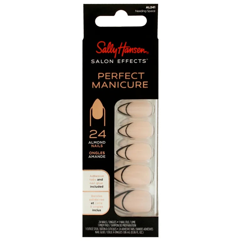 Sally Hansen  Perfect Manicure Press-On Nails Almond , Needing Space - Medaid