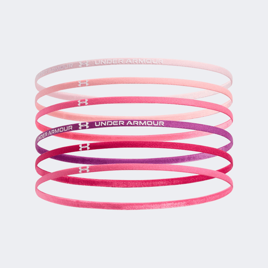 Under Armour Mini Elastic 6 Pack Girls Lifestyle Band Prime Pink/White - Medaid