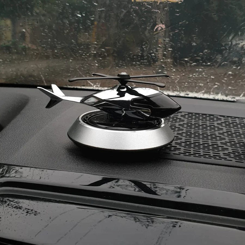Solar Powered Helicopter Car Air Freshener  Rotating Aromatherapy Diffuser for Car, Home & Office - Medaid International
