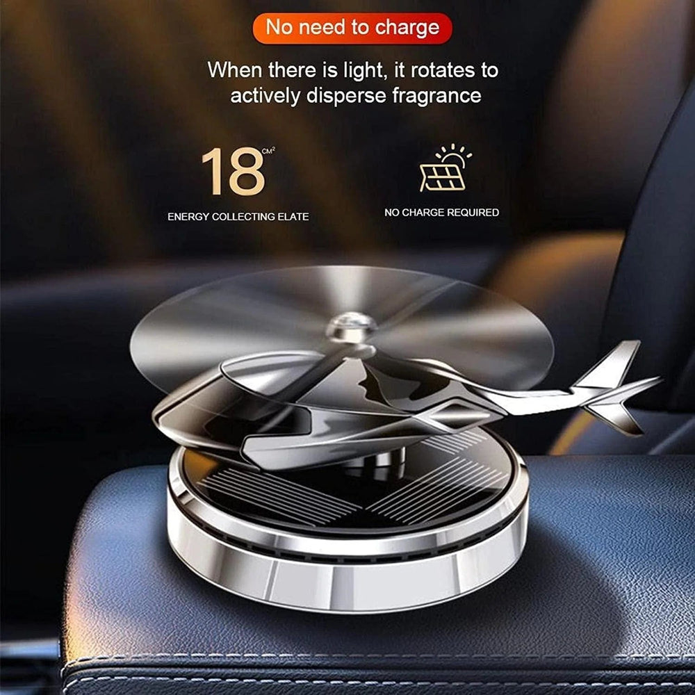Solar Powered Helicopter Car Air Freshener  Rotating Aromatherapy Diffuser for Car, Home & Office - Medaid International