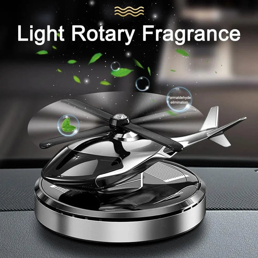 Solar Powered Helicopter Car Air Freshener  Rotating Aromatherapy Diffuser for Car, Home & Office - Medaid International
