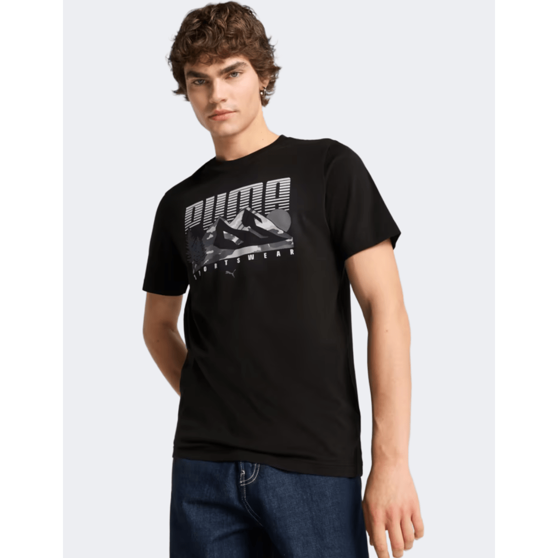 Puma Graphics Mountain Men Lifestyle T-Shirt Black - Medaid International
