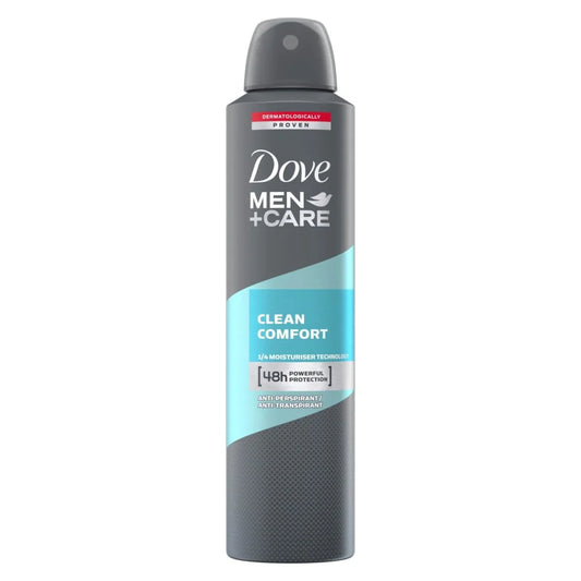 Dove Men Care Clean Comfort Antiperspirant Deodorant Spray 250ml - Medaid