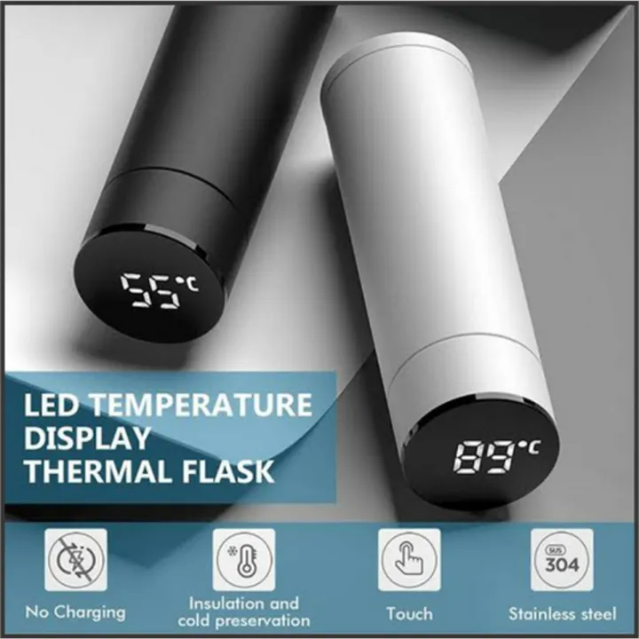 Temperature Display Vacuum Insulated Water Bottle Thermos - Medaid International