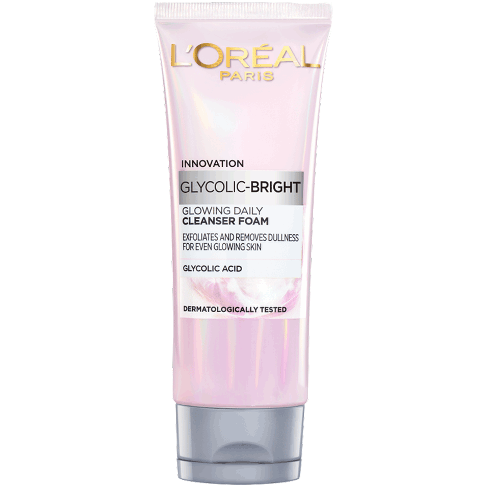 Glowing Daily Cleansing Foam - L'Oreal Glycolic-Bright Loreal Cleanser - Medaid - Lebanon