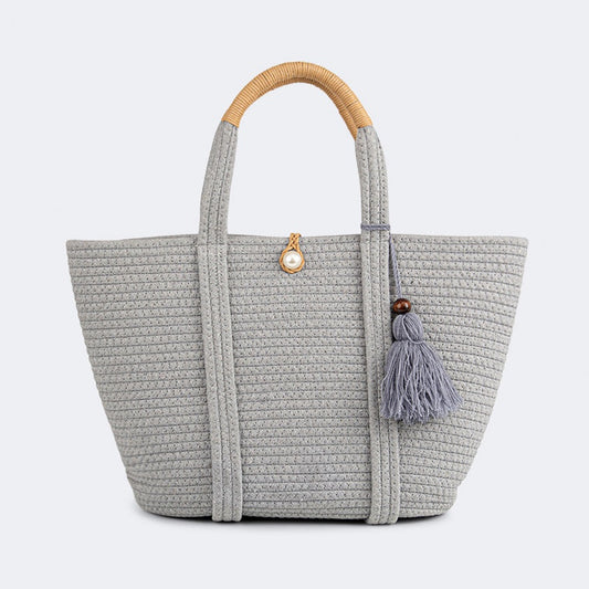 Oil And Gaz Chic Women Beach Bag Grey - Medaid International