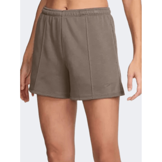 Nike Sportswear Chill French Terry Mid Rise 4 Inch Women Lifestyle Short Mink Brown - Medaid International