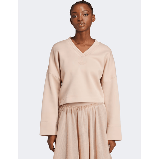 Adidas Deep V Women Original Sweatshirt Ash Pearl - Medaid International