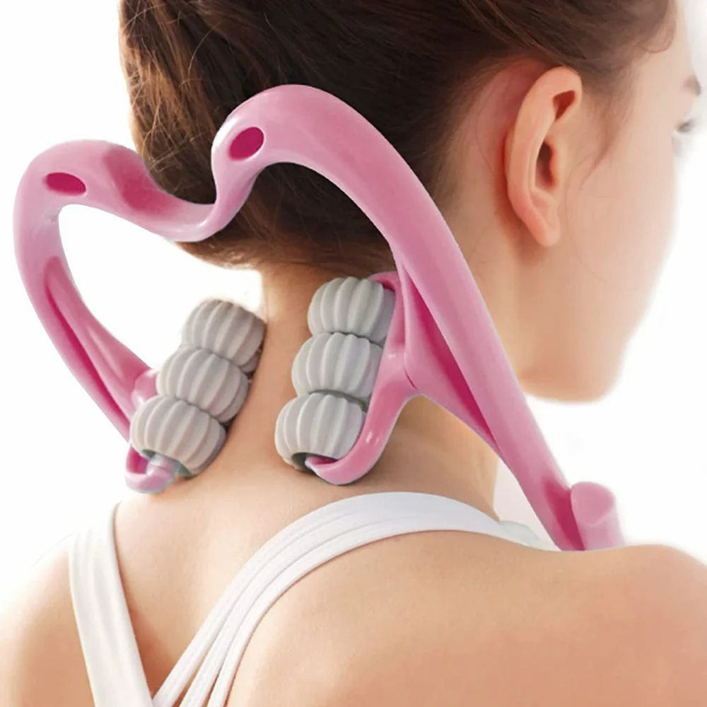 Hand Neck Massager with Rollers, 6 Wheel Neck Massager for Pain Relief Deep Tissue - Medaid International