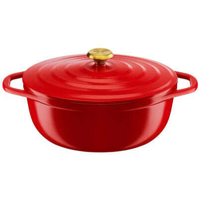 Air Cast Aluminium Oval Cocotte 30x23+Lid - Medaid International