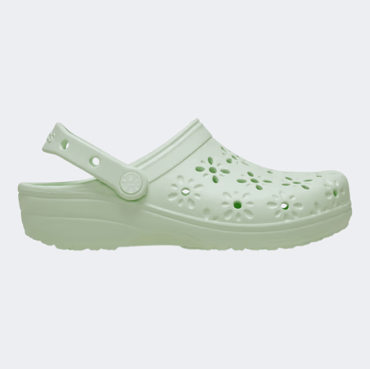 Crocs Classic Floral Cut Out Clog Unisex Lifestyle Jade Tint - Medaid International