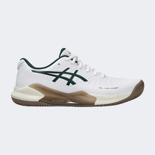 Asics Gel Challenger 14 Clay Men Tennis Shoes White/Saxon Green - Medaid International