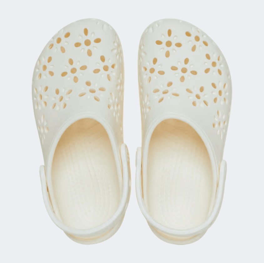Crocs Classic Floral Cut Out Clog Unisex Lifestyle Chalk - Medaid International