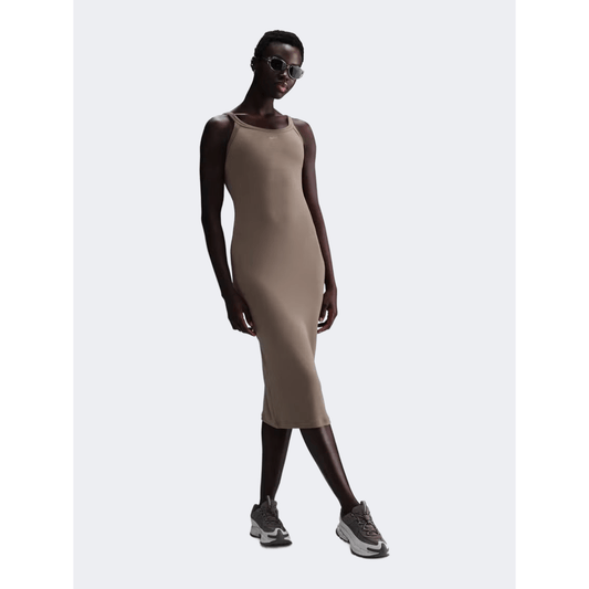 Nike Sportswear Chill Knit Women Lifestyle Dress Mink Brown - Medaid International