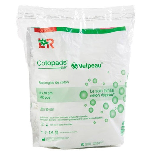 CotoPads Organic Cotton Rectangles 200 - Medaid