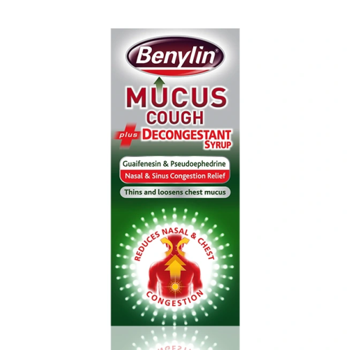 Benylin - Mucus Cough Plus Decongestant Syrup 100ml - Medaid