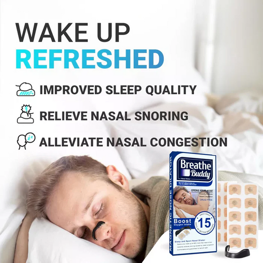 Magnetic Nasal Strips Snoring Relief Kit with Nose Clip for Gentle Breathing Sleep Aid - Medaid International