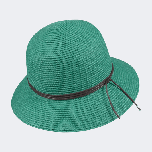 Stamion Cloche With Decorative Cord Women Beach Hat Turquoise - Medaid International