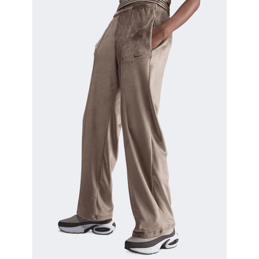 Nike Sportswear Chill Velour Mid Rise Women Lifestyle Pant Mink Brown - Medaid International