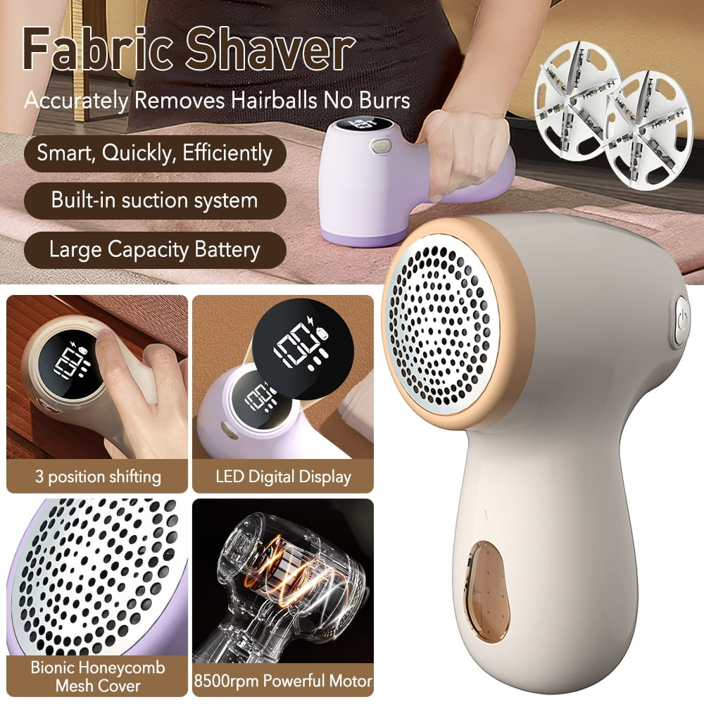 Fabric Shaver, Lint Remover with LED Digital Display - Medaid International