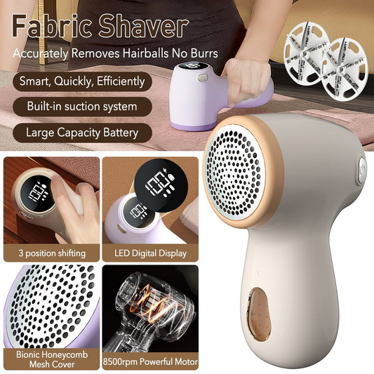 Fabric Shaver, Lint Remover with LED Digital Display - Medaid International