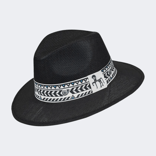 Stamion Fedora With Ribbon Horse Unisex Beach Hat Black - Medaid International
