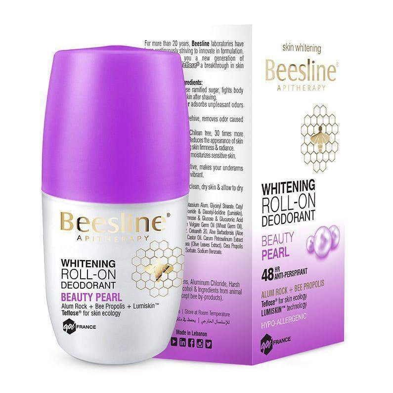 Beesline Whitening Roll-On Deodorant - Beauty Pearl - Medaid - Lebanon