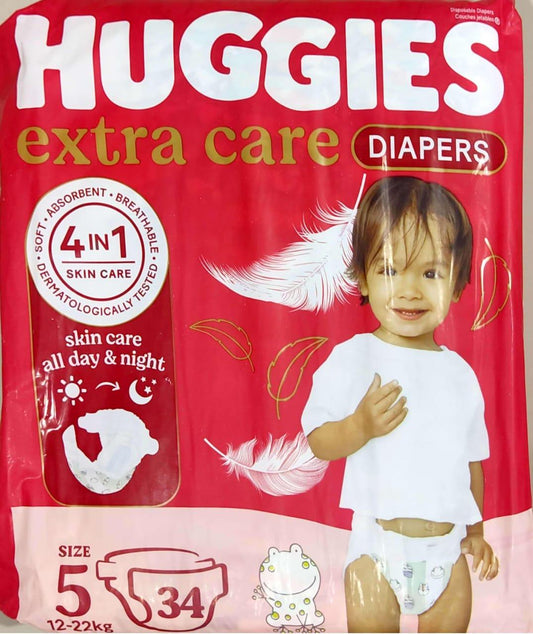 Huggies  N.5 (12-22Kg) 34Pieces