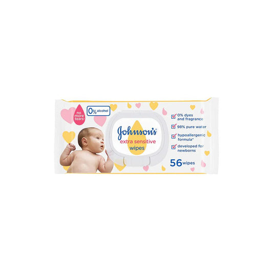 Johnson's Wipes Extra Sensitive 56's - Medaid