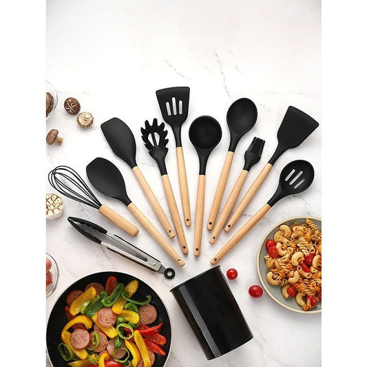 12 Pcs Silicone Cooking Utensils Set - Medaid International