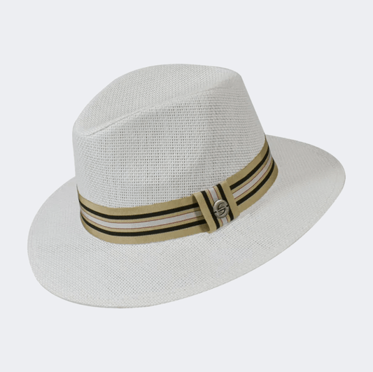 Stamion Fedora Men Beach Hat White/Beige - Medaid International