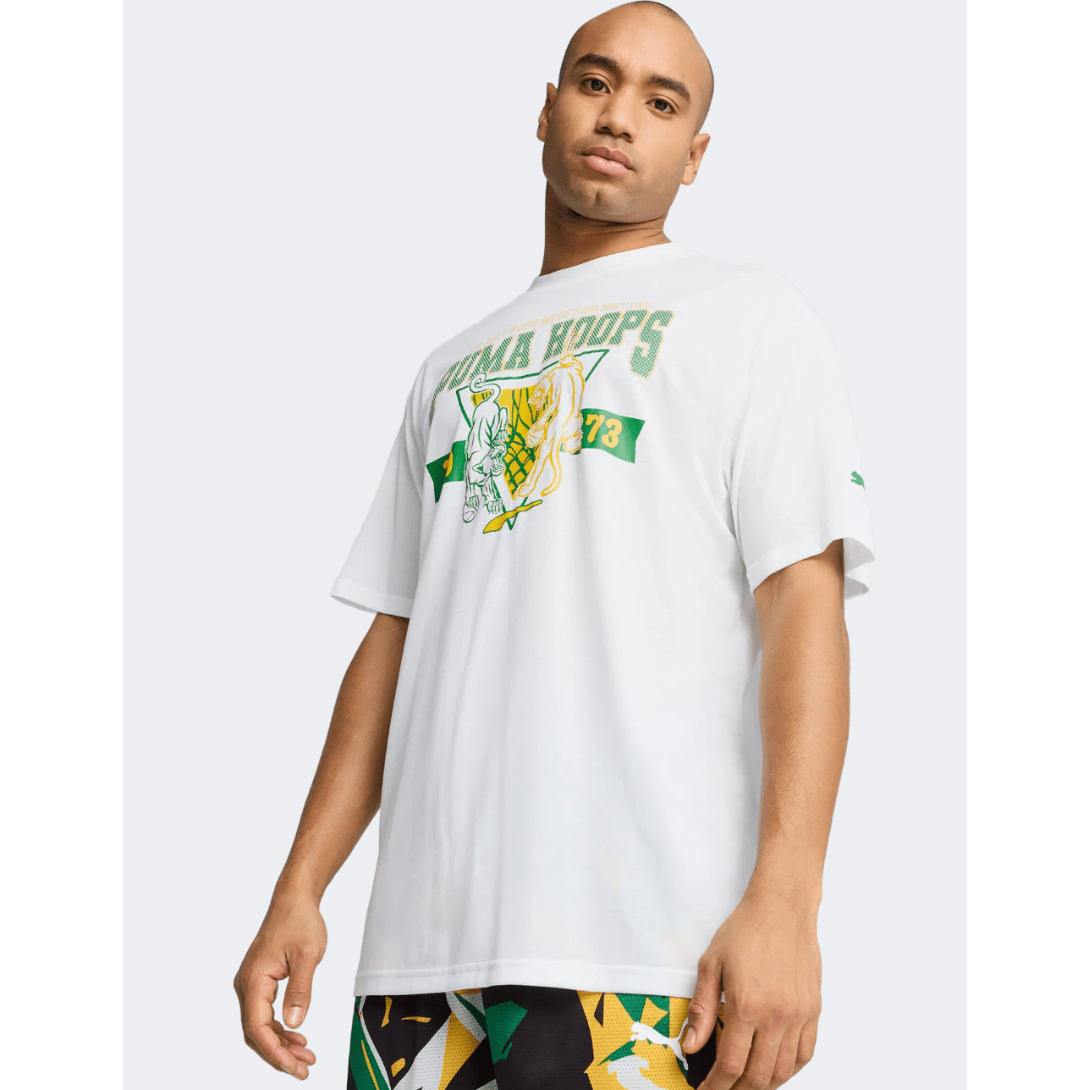 Puma Rival Rage Men Basketball T-Shirt White - Medaid International