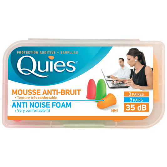 Quies Anti-Noise Foam Fluo EarPlugs (Adult) - Medaid