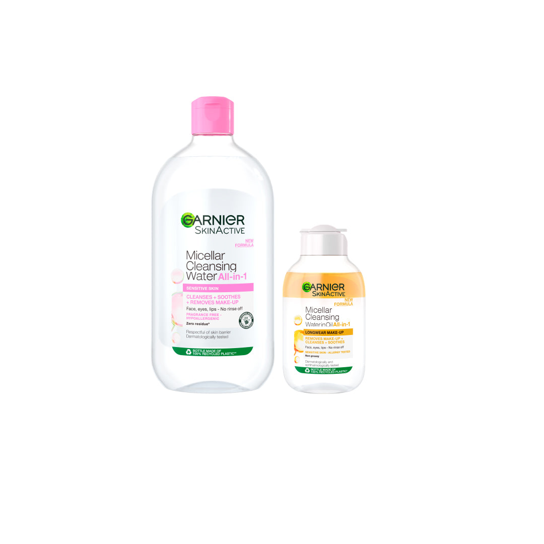 15% OFF Garnier Micellar Water Makeup Remover 700ml + Garnier Micellar Oil-Infused Cleansing Water 100ml - Medaid