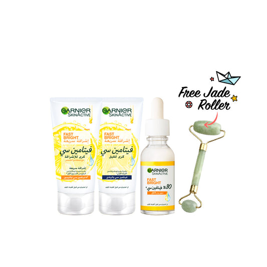 20% OFF Fast Bright Cream + Fast Bright Face Wash + Fast Bright Vitamin C Booster Serum 30ml + FREE Jade Rollers - Medaid