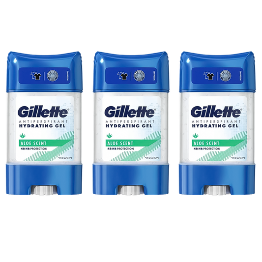 Gillette Aloe Scent Hydrating Gel Deodorant For Him - Pack of 3 - Medaid