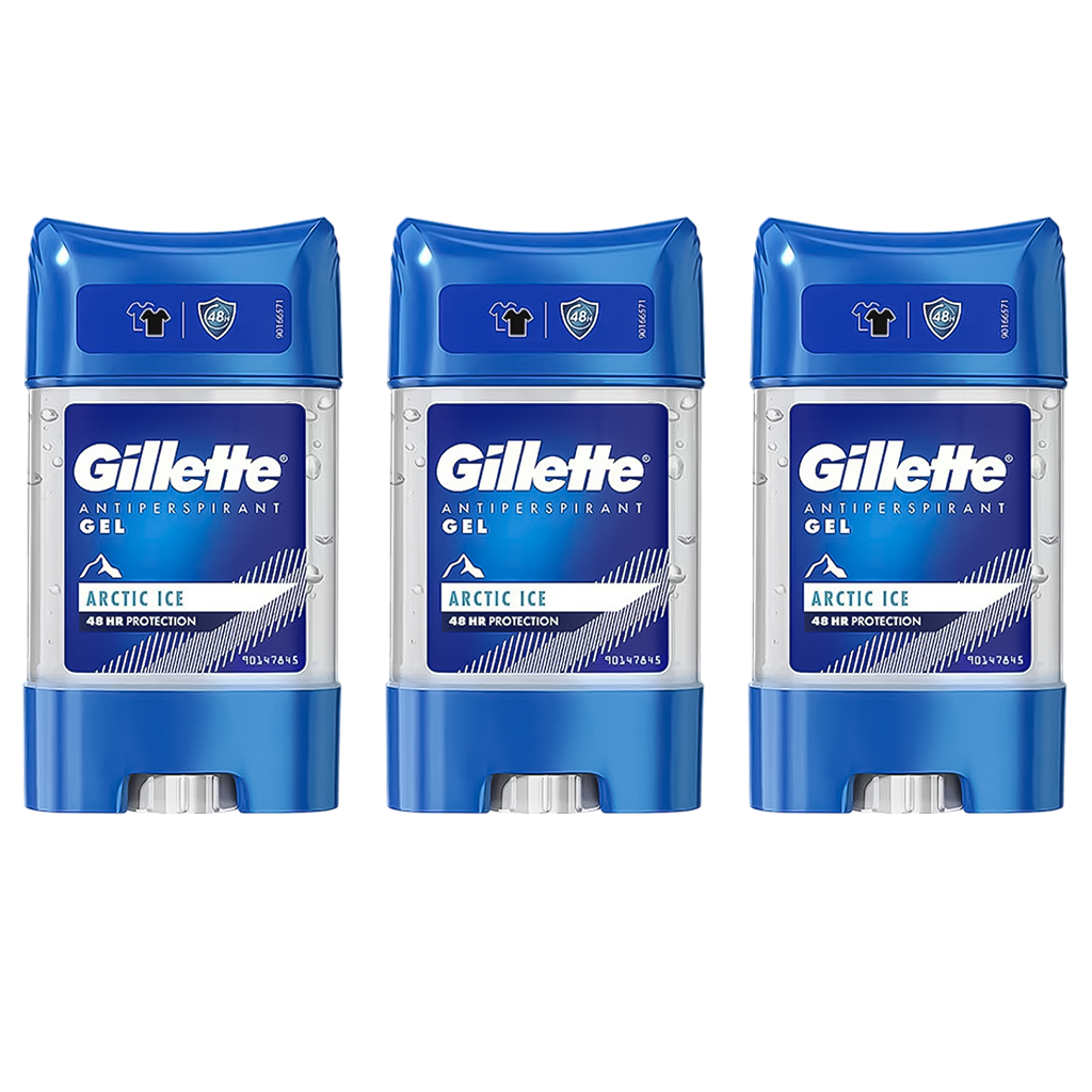 Gillette Arctic Ice Gel Deodorant For Him - Pack of 3 - Medaid