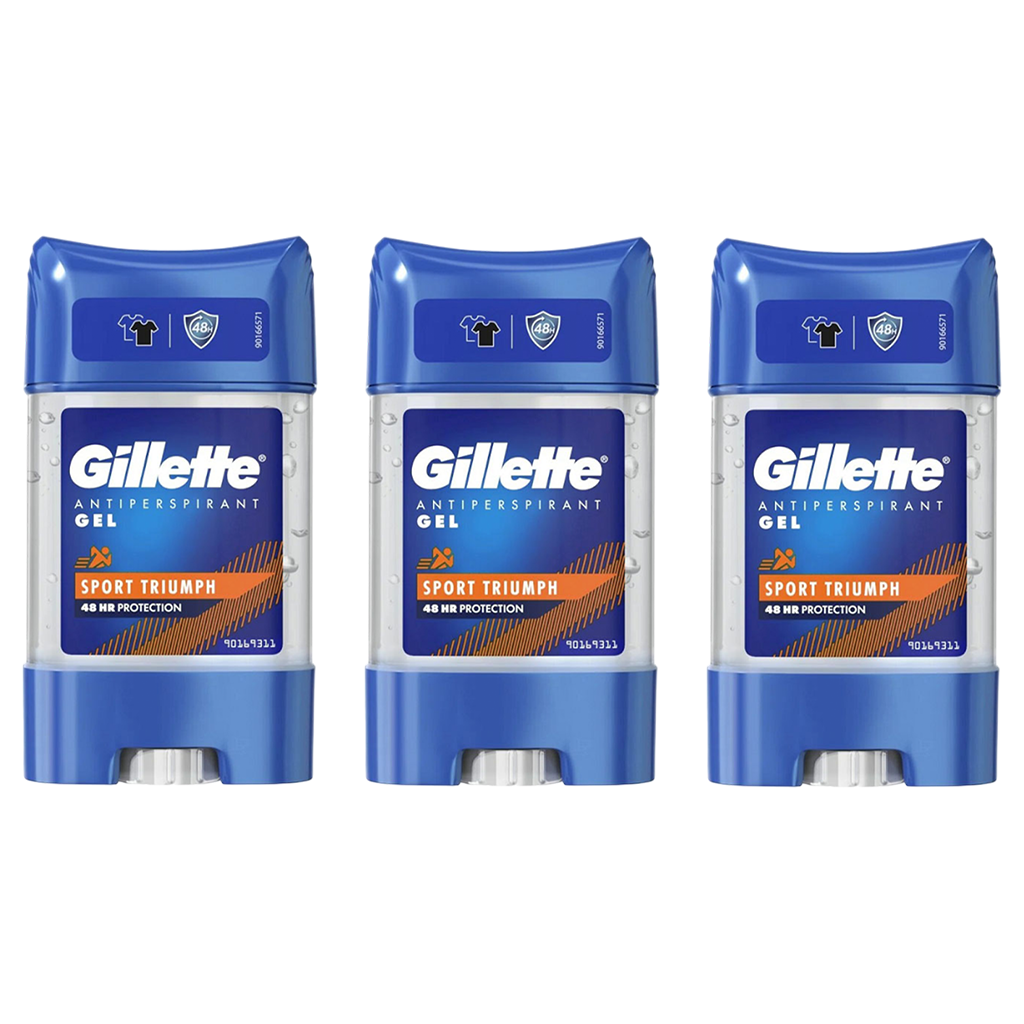 Gillette Sport Triumph Gel Deodorant For Him - Pack of 3 - Medaid