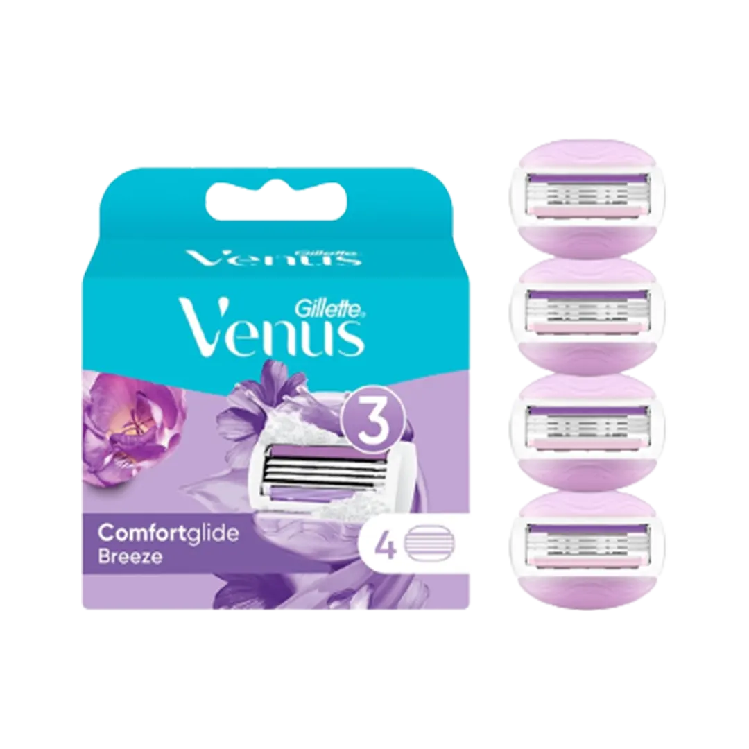 Gillette Venus ComfortGlide Breeze Refill Blades - 4Pcs - Medaid