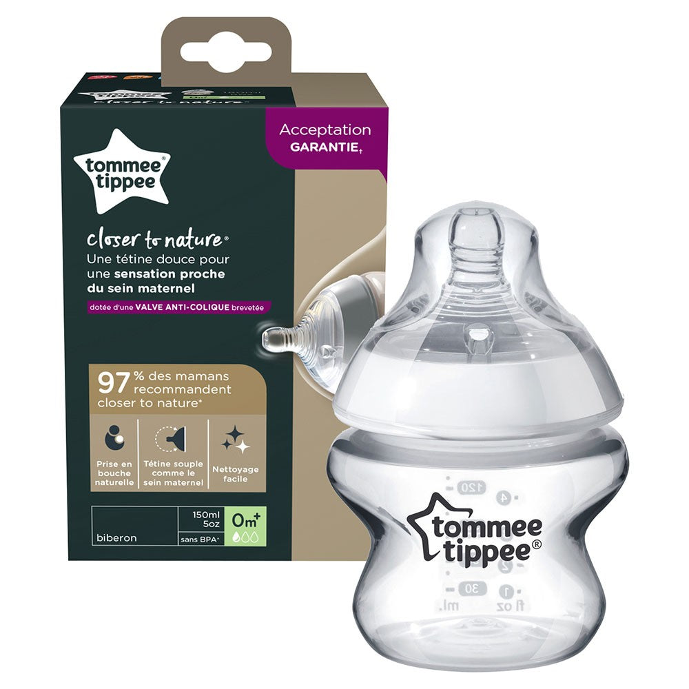 Tommee Tippee Glass Bottle - 0m+ - Medaid