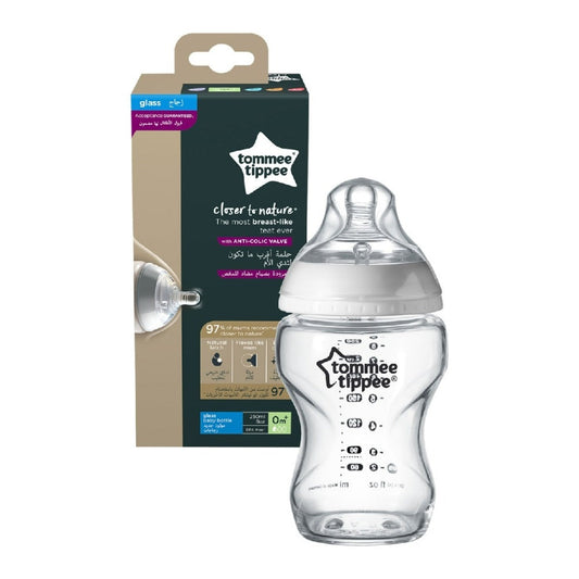 Tommee Tippee Glass Bottle - 0m+ - Medaid