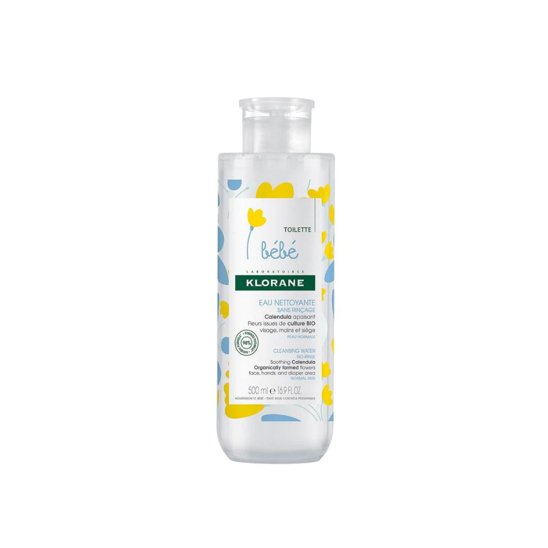 Klorane Bebe Cleansing Water No Rinse - Normal Skin 500ml