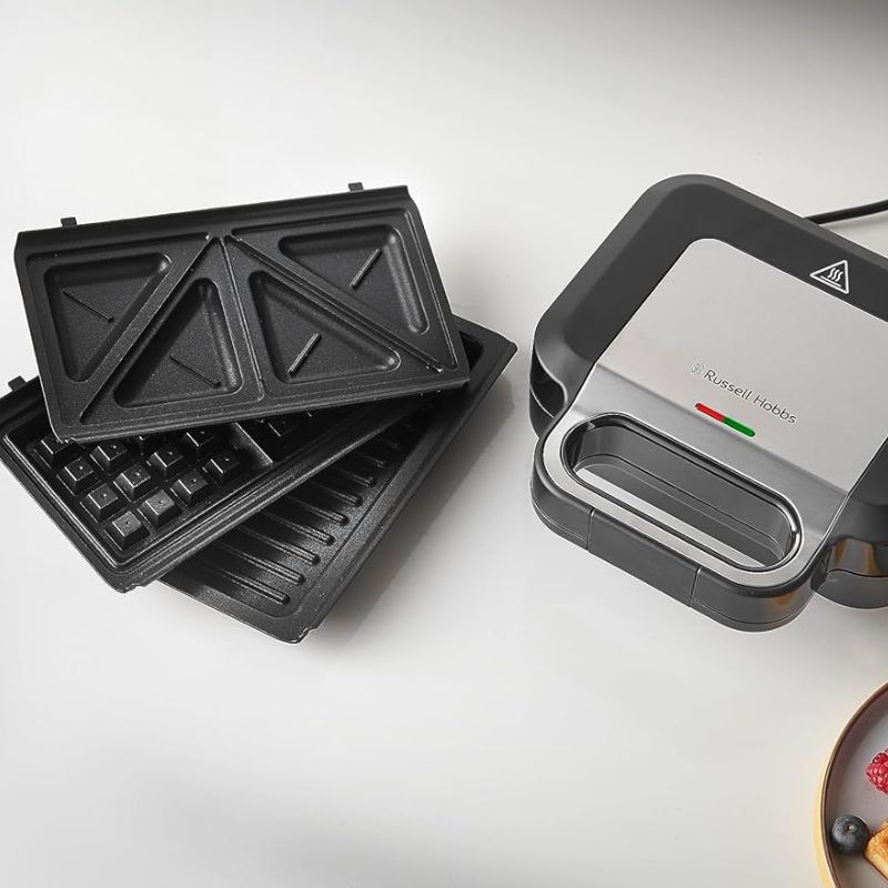 Russell Hobbs Multifunctional 3-in-1 Sandwich Maker, Waffle Iron, Contact Grill - Medaid International