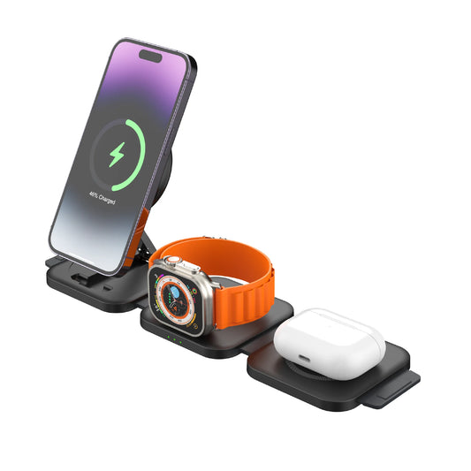 H21 3-in-1 Wireless Charger for Apple – 15W Foldable