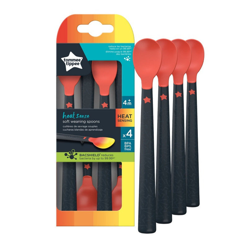Tommee Tippee Heat Sense Soft Weaning Spoons 4m+ (x4) - Medaid International