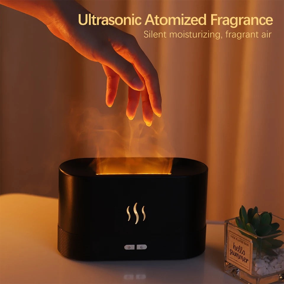 Rgb Flame Fire Humidifier Aromatherapy Diffuser - Medaid International
