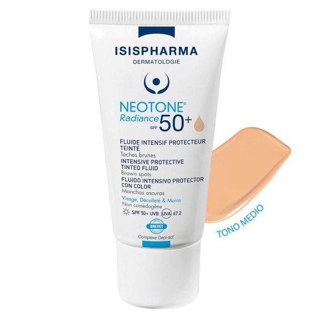 Isispharma Neotone Radiance SPF 50+ Fluid Intensive Tinted Medium - 30 ml - Medaid